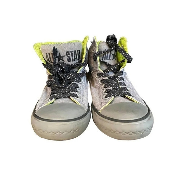 Converse Low Top Climate Boys US 3 Gray Black Lace Up Athletic Sneakers Pre-Owne - Picture 7 of 12